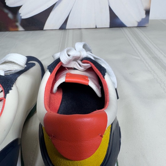 Tory Burch Women’s Retro Runner Logo Sneakers Size 8 Multicolor Suede - Picture 4 of 7